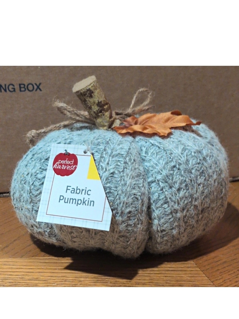 Gray Fabric Pumpkin Accent